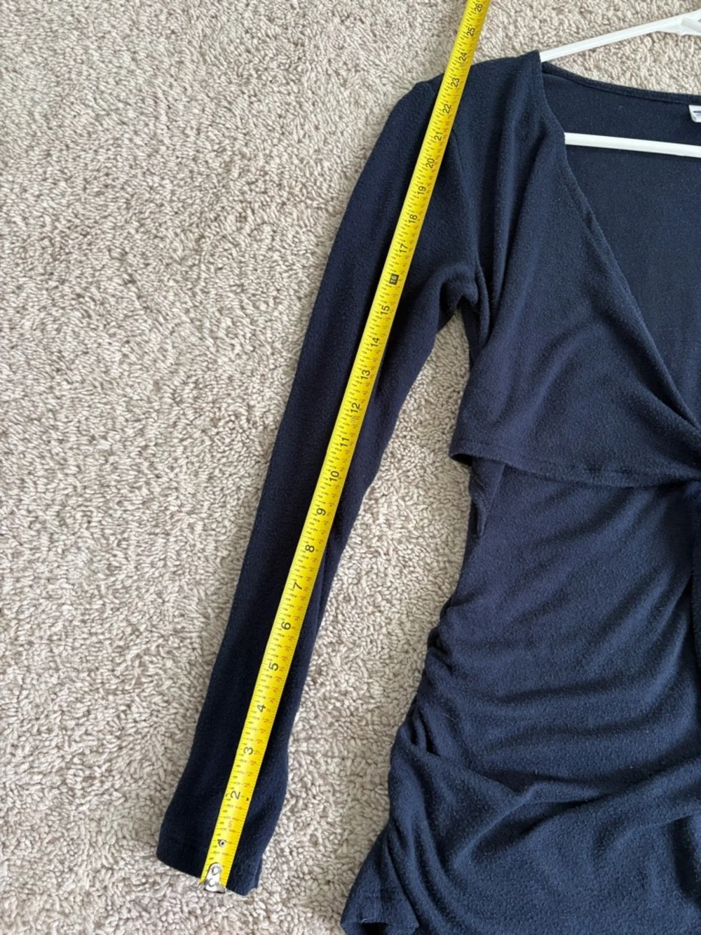 Old Navy Small Maternity Navy Wrap Long Sleeve Shirt - Picture 8 of 9